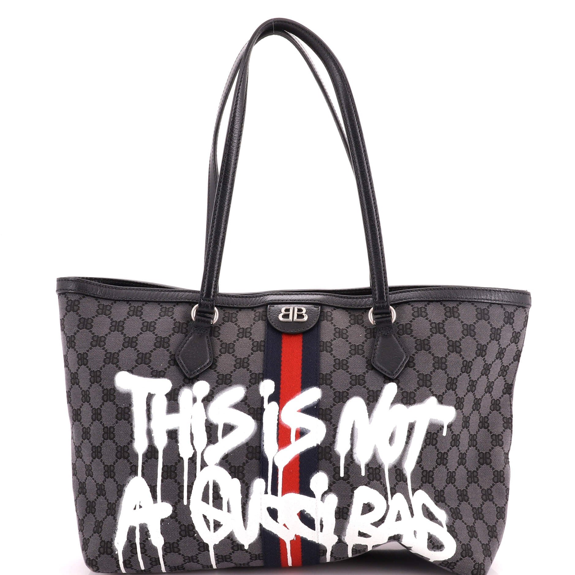 x Gucci The Hacker Project Tote Graffiti BB Canvas Medium