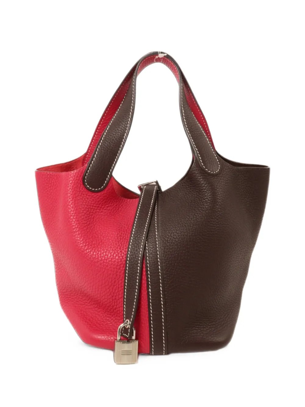 Picotin leather bucket bag