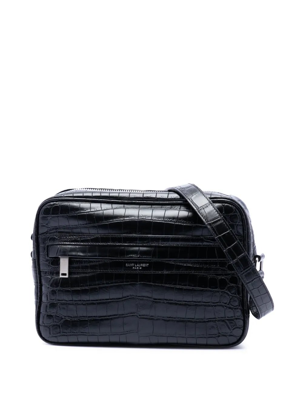 2021 Crocodile Embossed Leather Camp Camera Bag crossbody bag