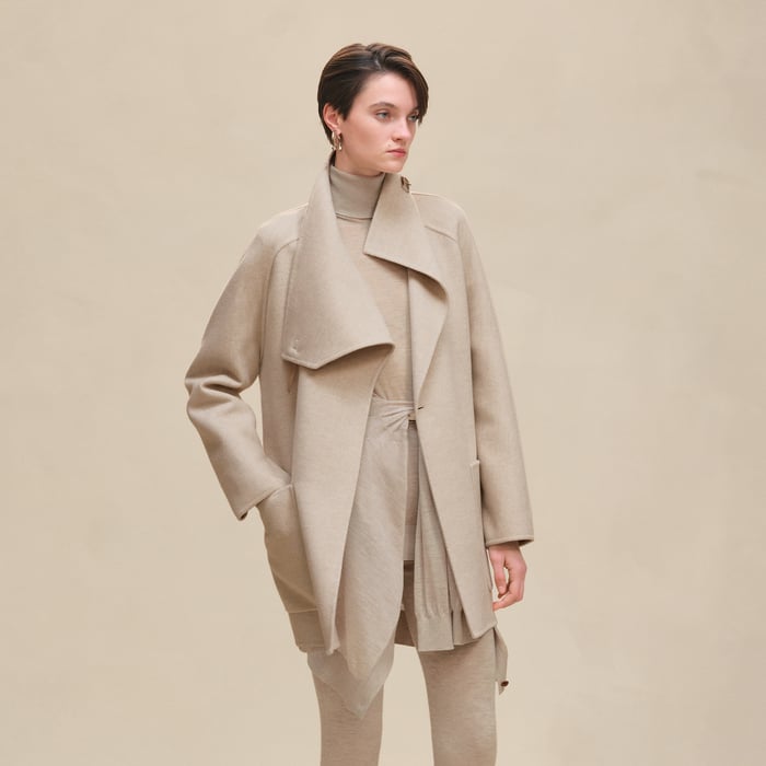 Beige Naturel Cashmere Coat