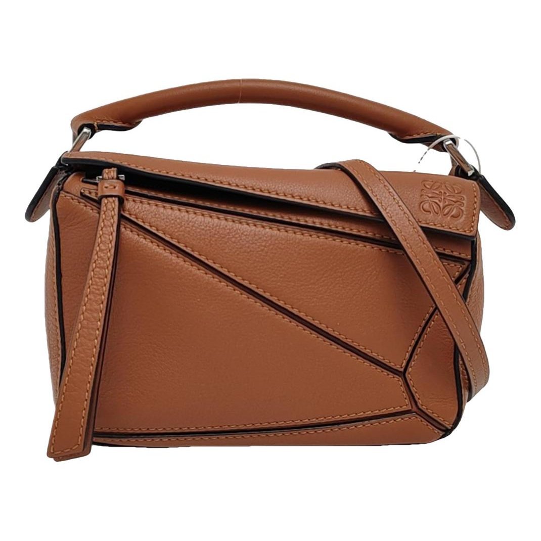 Puzzle leather handbag