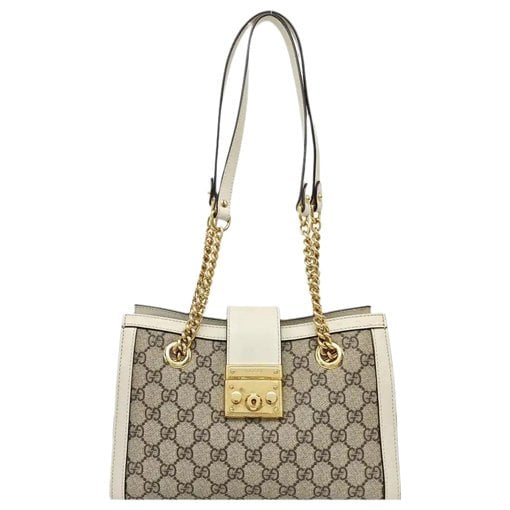Padlock leather handbag