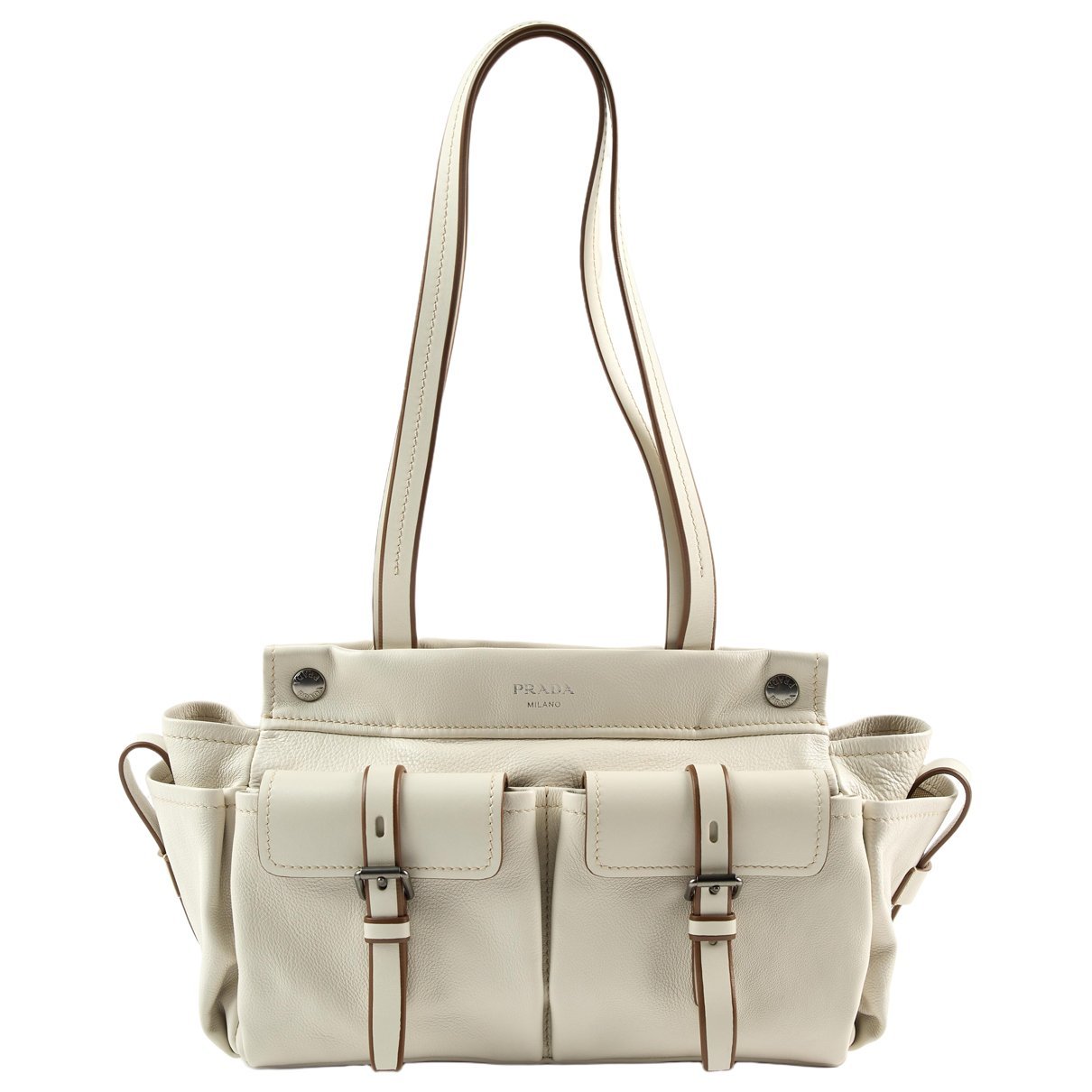 Route leather handbag