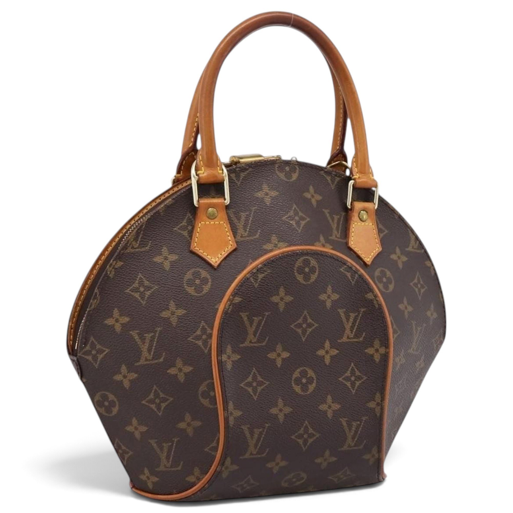 Ellipse leather handbag