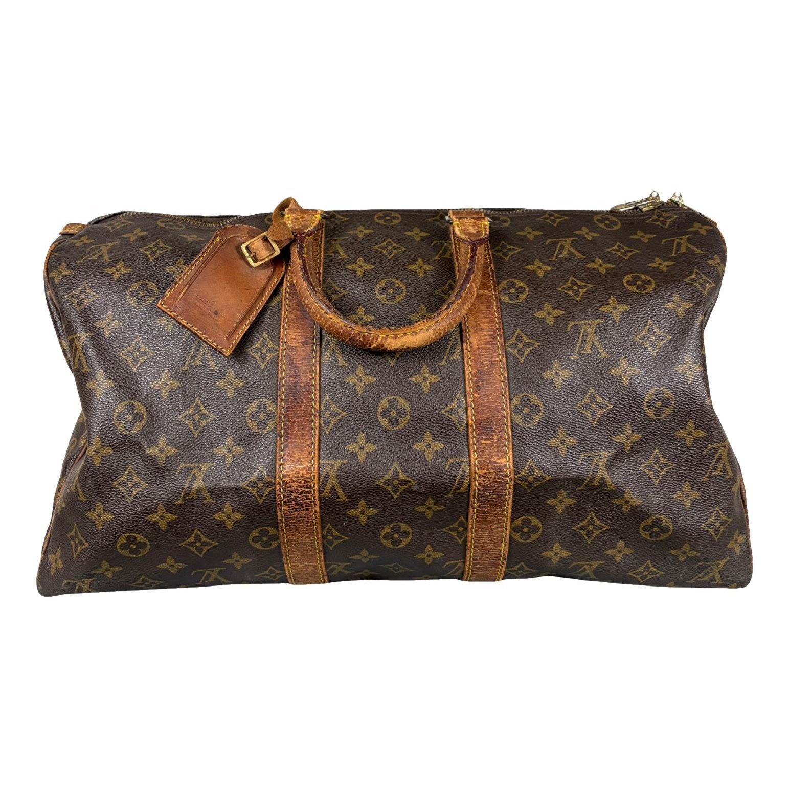 Keepall leather travel bag