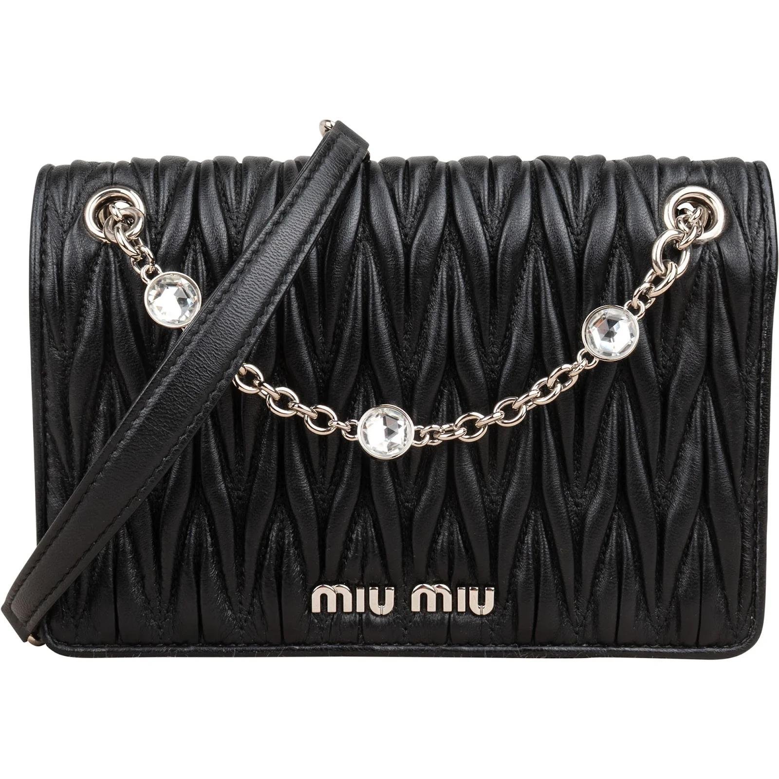 Miu Miu Miu Crystal leather crossbody bag