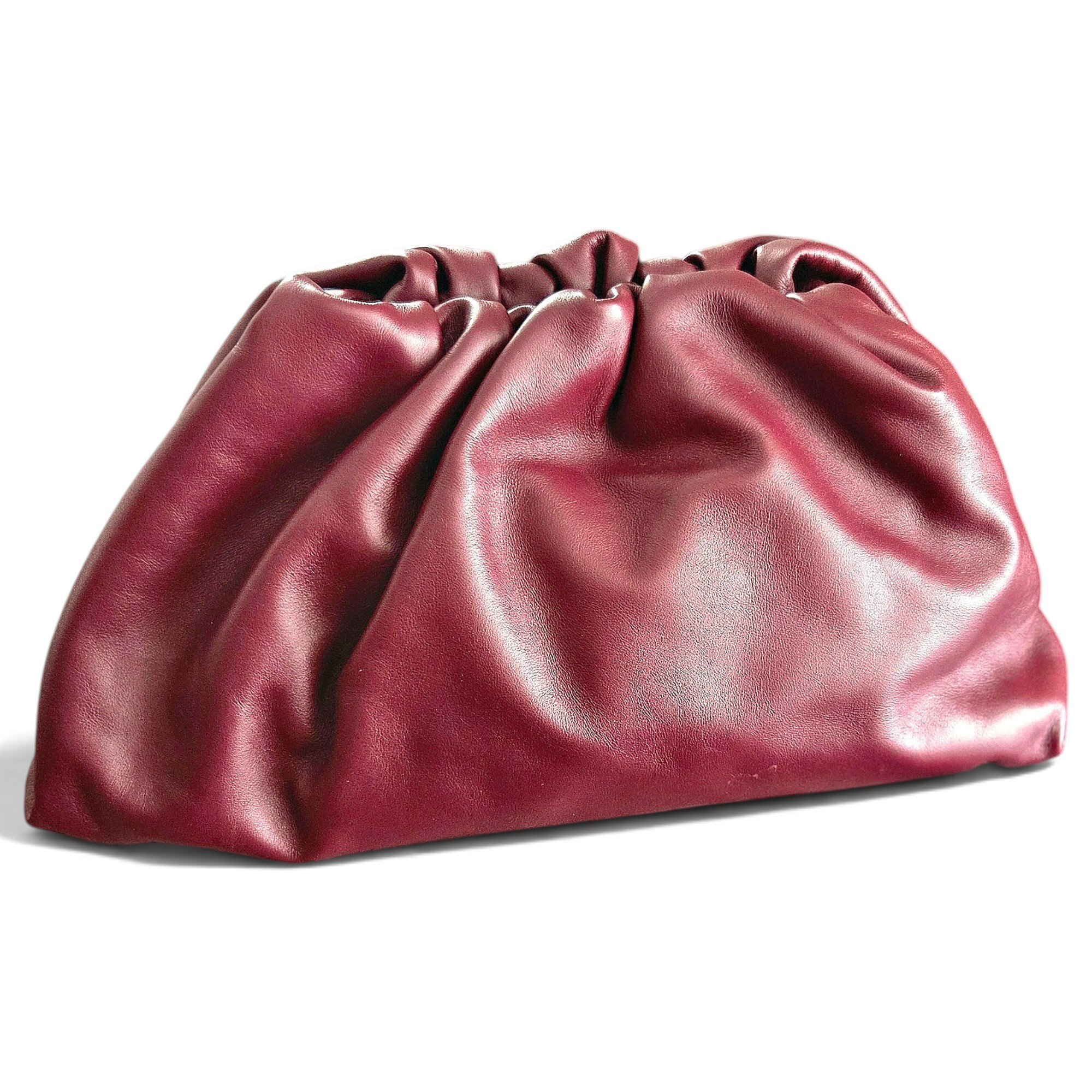 Leather clutch bag
