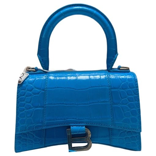 Hourglass leather handbag