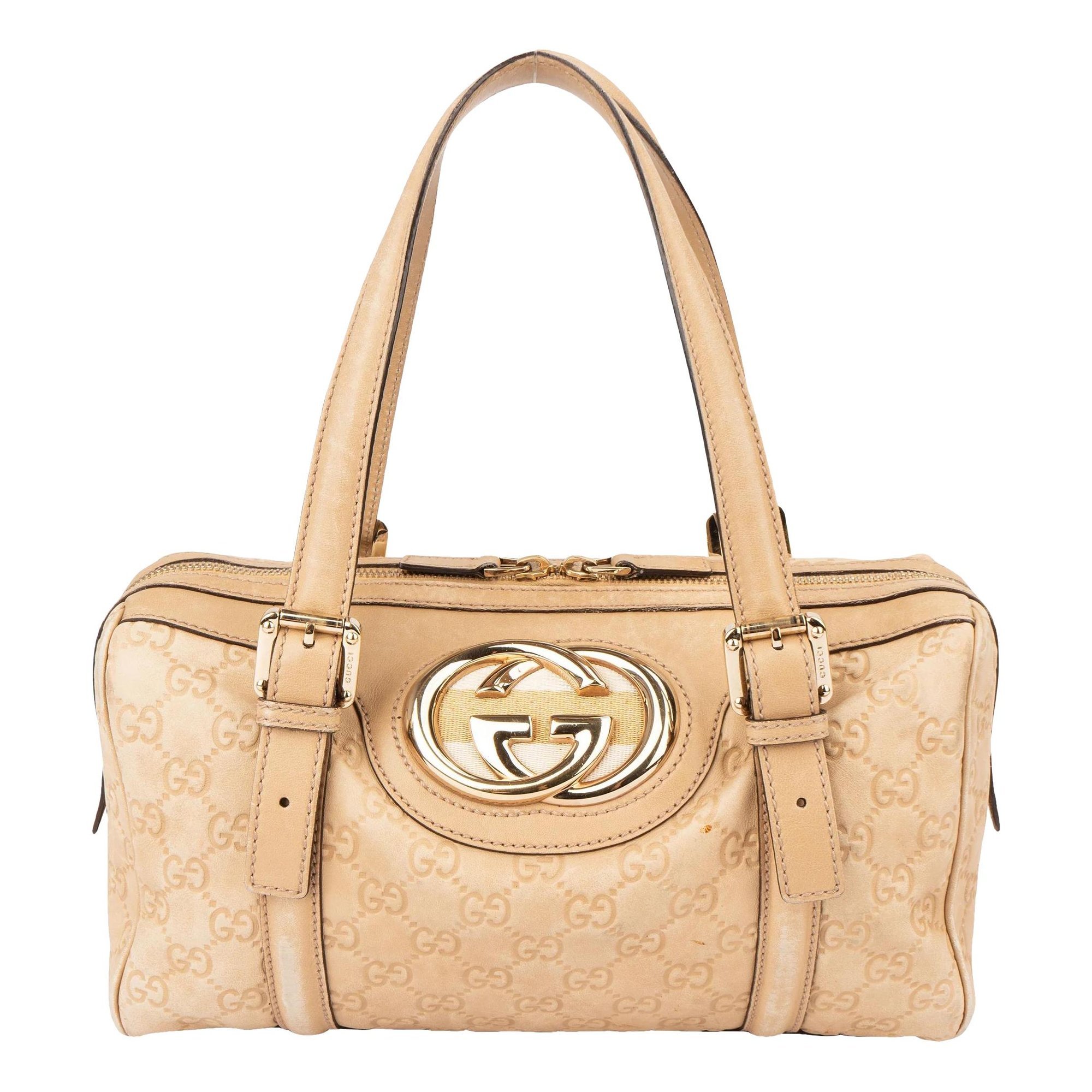 Gucci B leather handbag