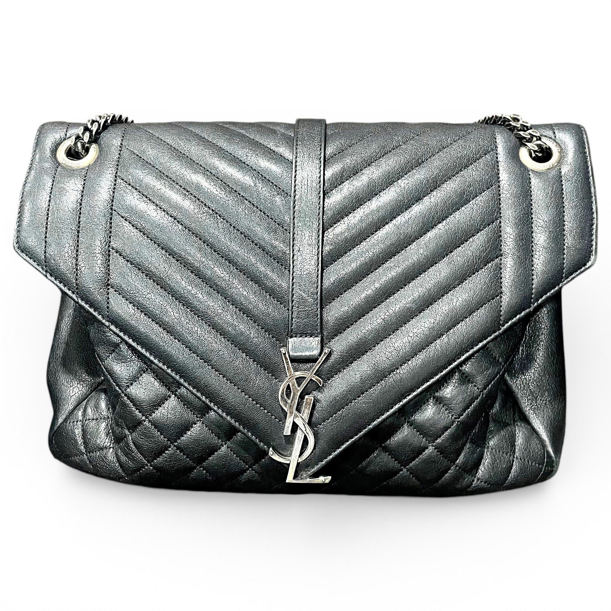 Envelope leather handbag