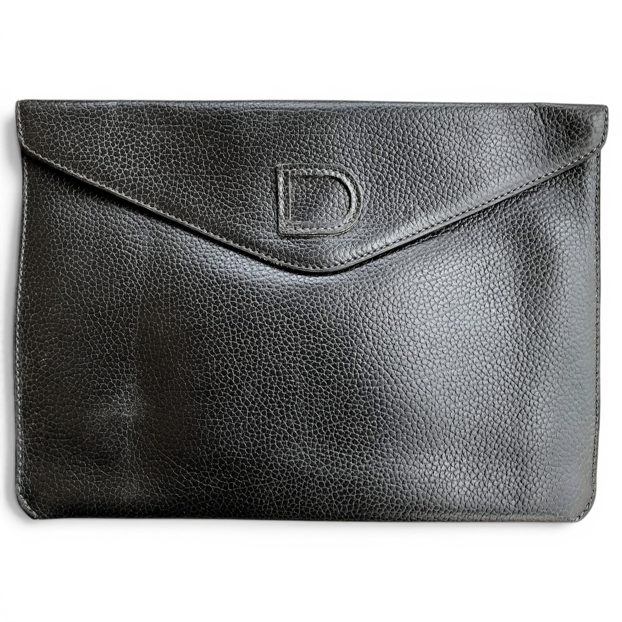 Leather clutch bag
