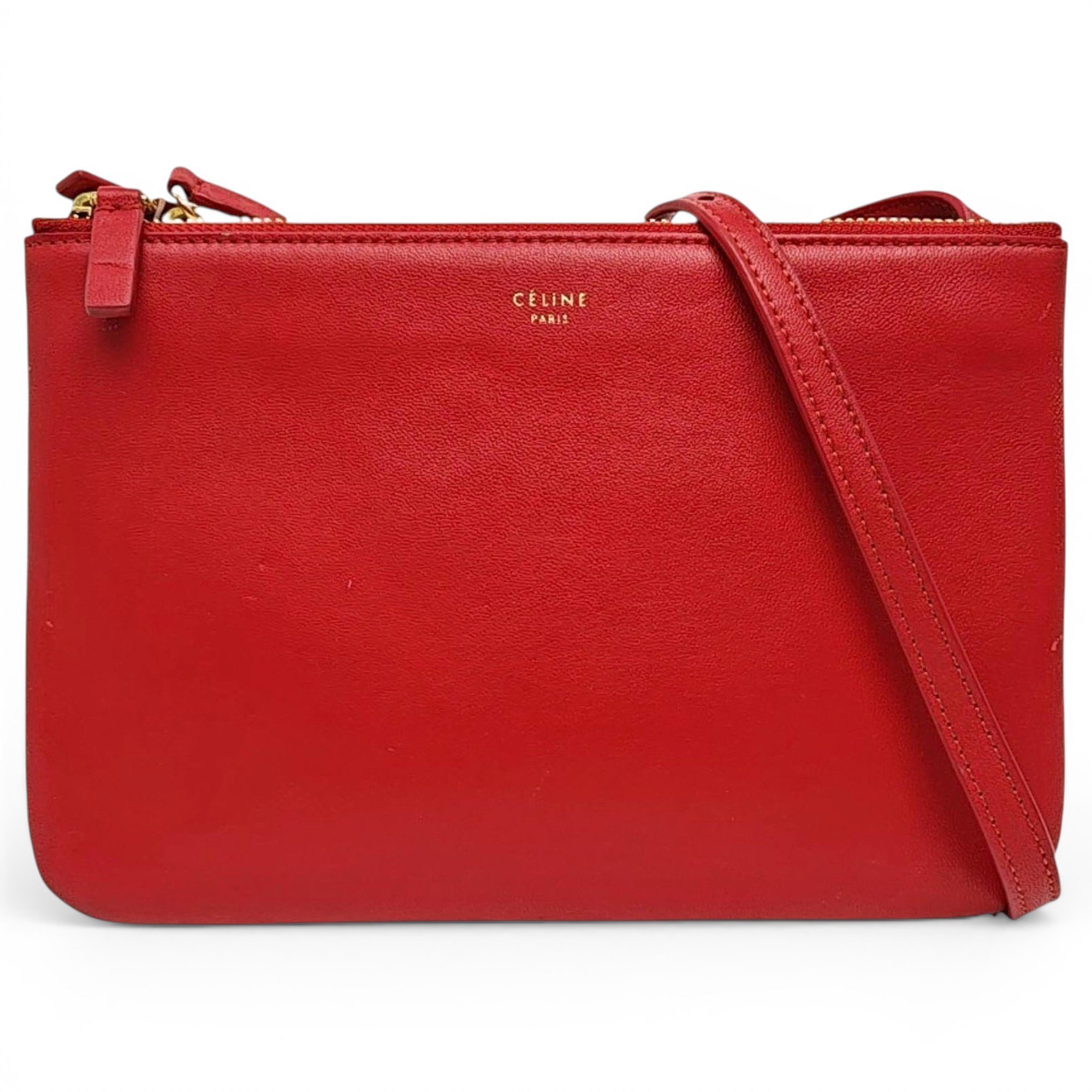 Trio leather crossbody bag