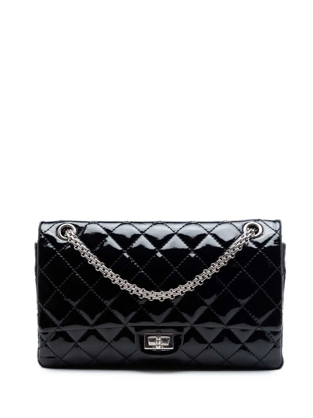 2009-2010 Quilted Patent Reissue 2.55 Double Flap 226 crossbody bag