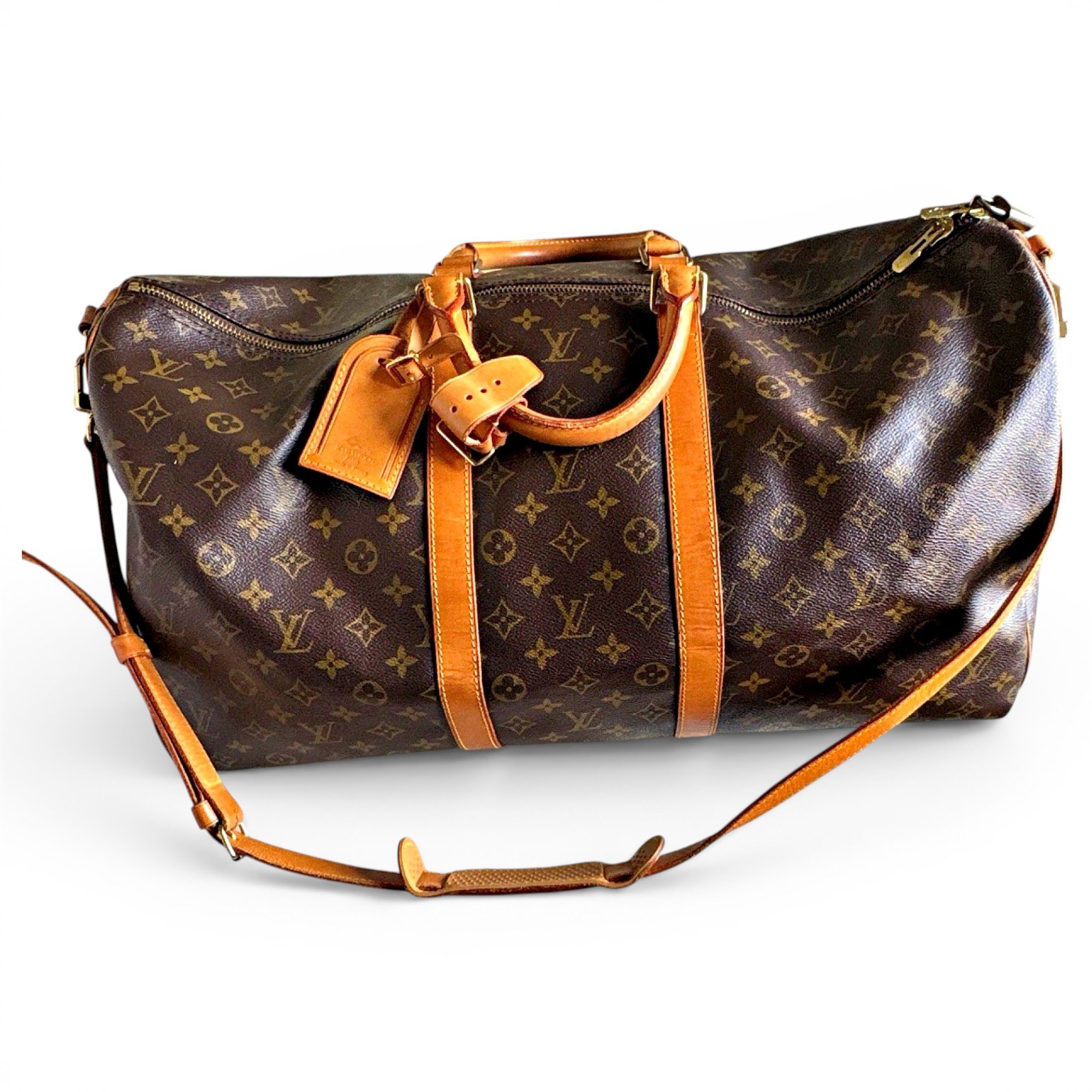 Keepall leather travel bag