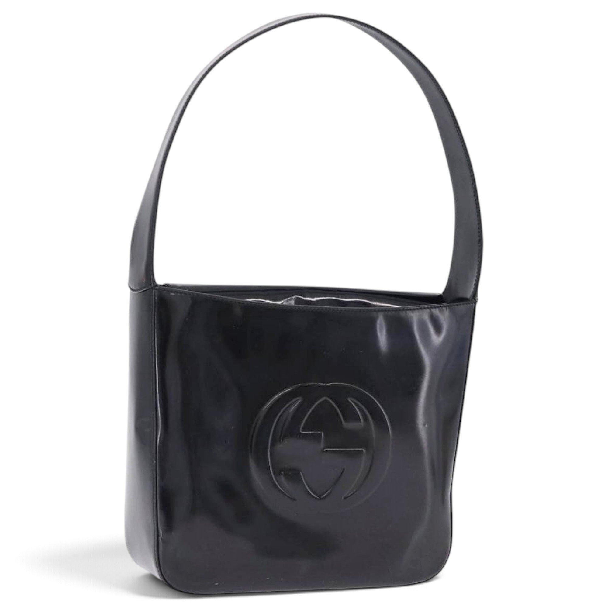 Patent leather handbag