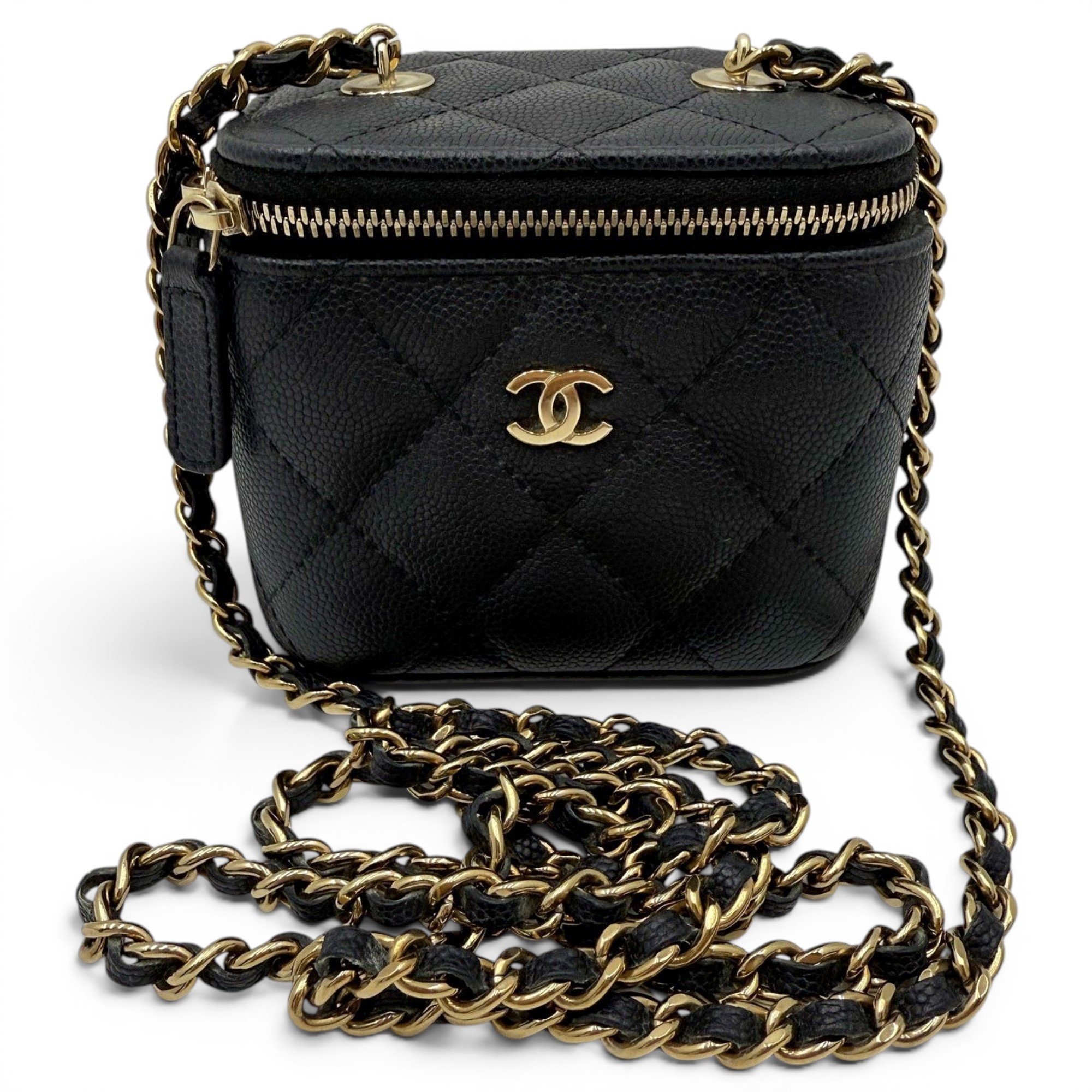 Vanity leather handbag