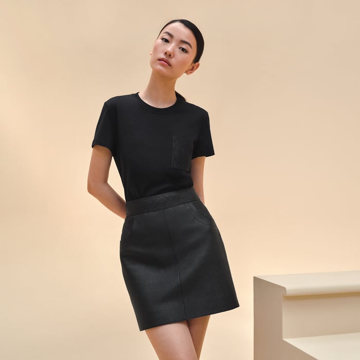 Noir Embroidered Pocket T-shirt