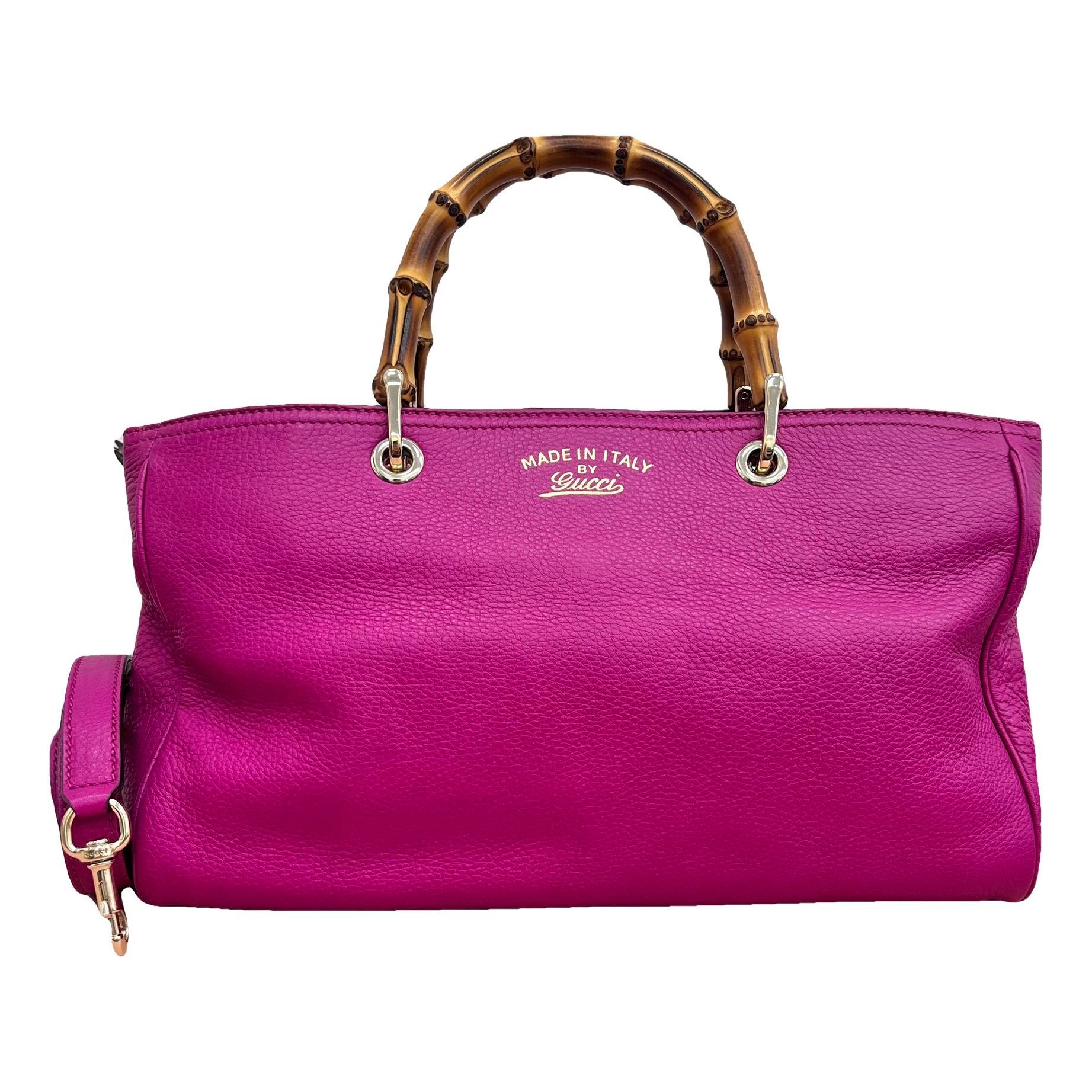 Bamboo Shopper leather handbag