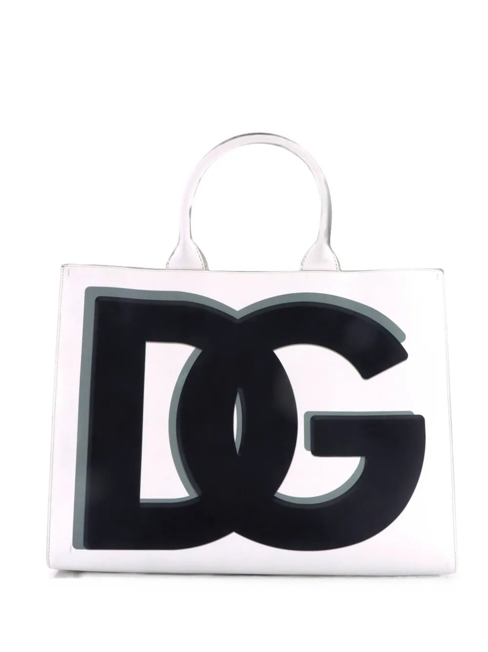 DG Daily Shopping Printed Leather Large tote bag