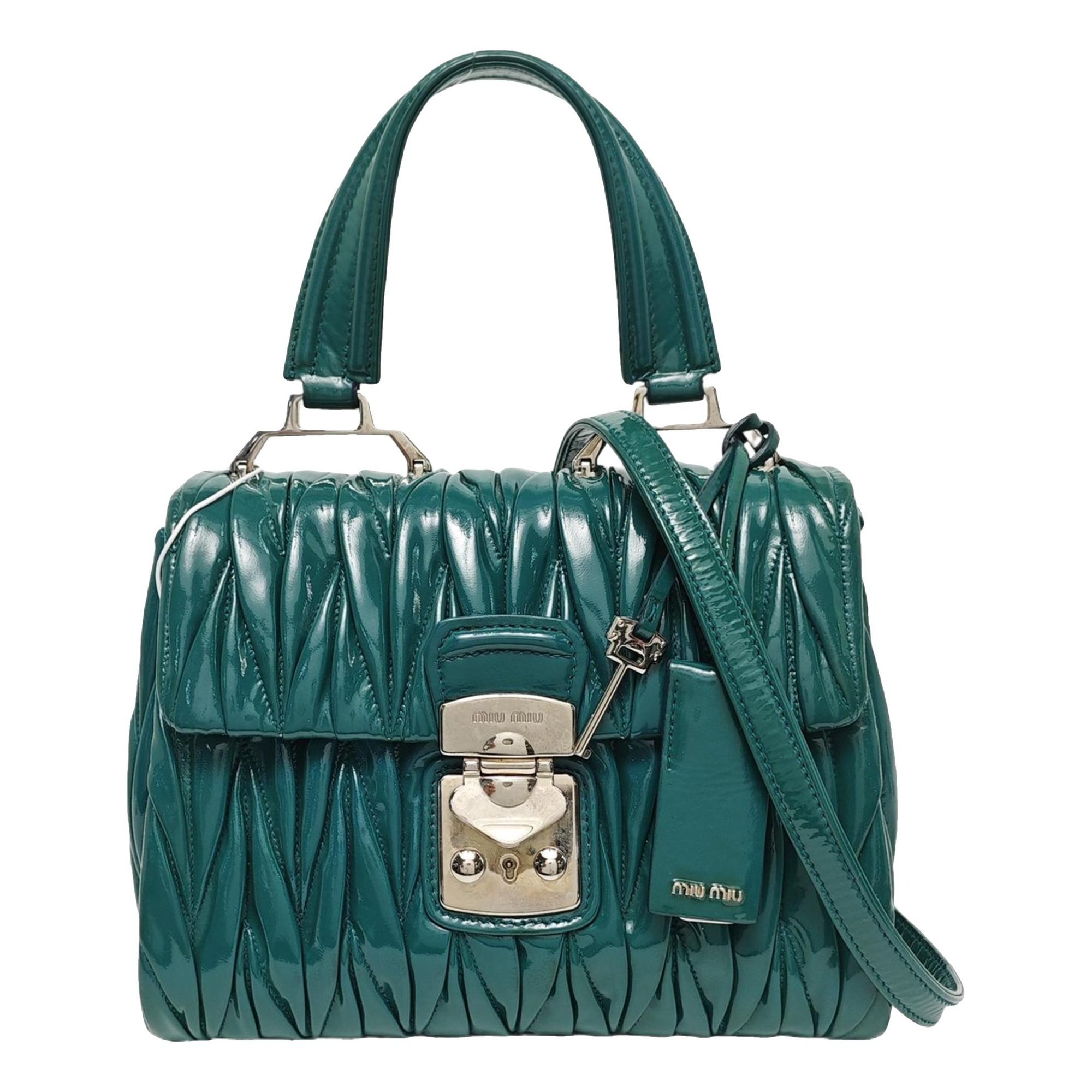 Patent leather handbag