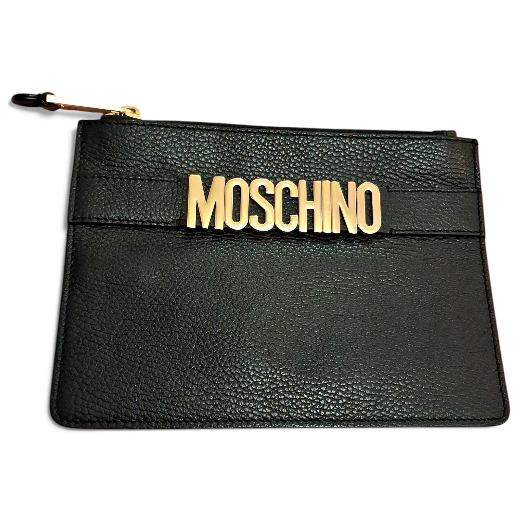 Leather clutch bag