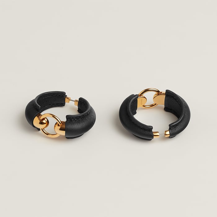 Noir Epure Equestre Earrings, Large Model
