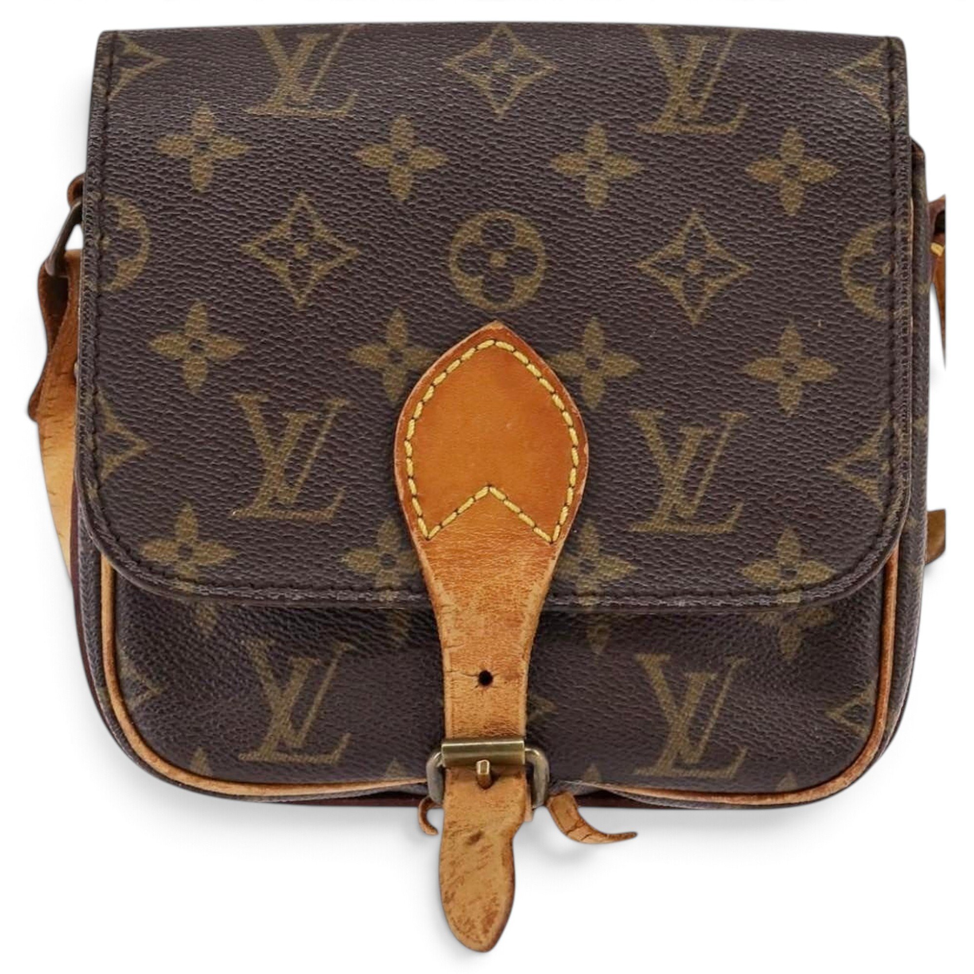 Cartouchière leather handbag