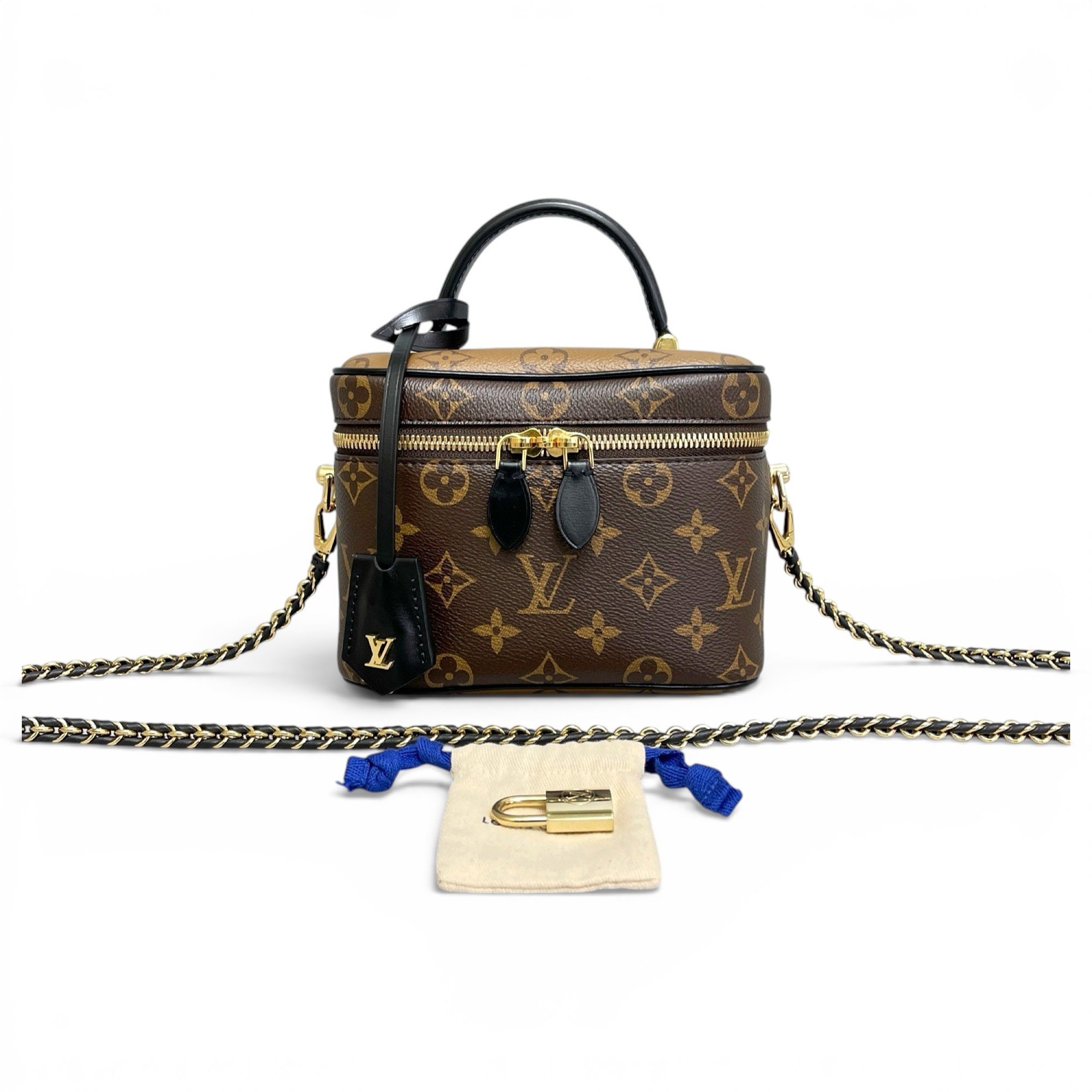 Vanity leather handbag