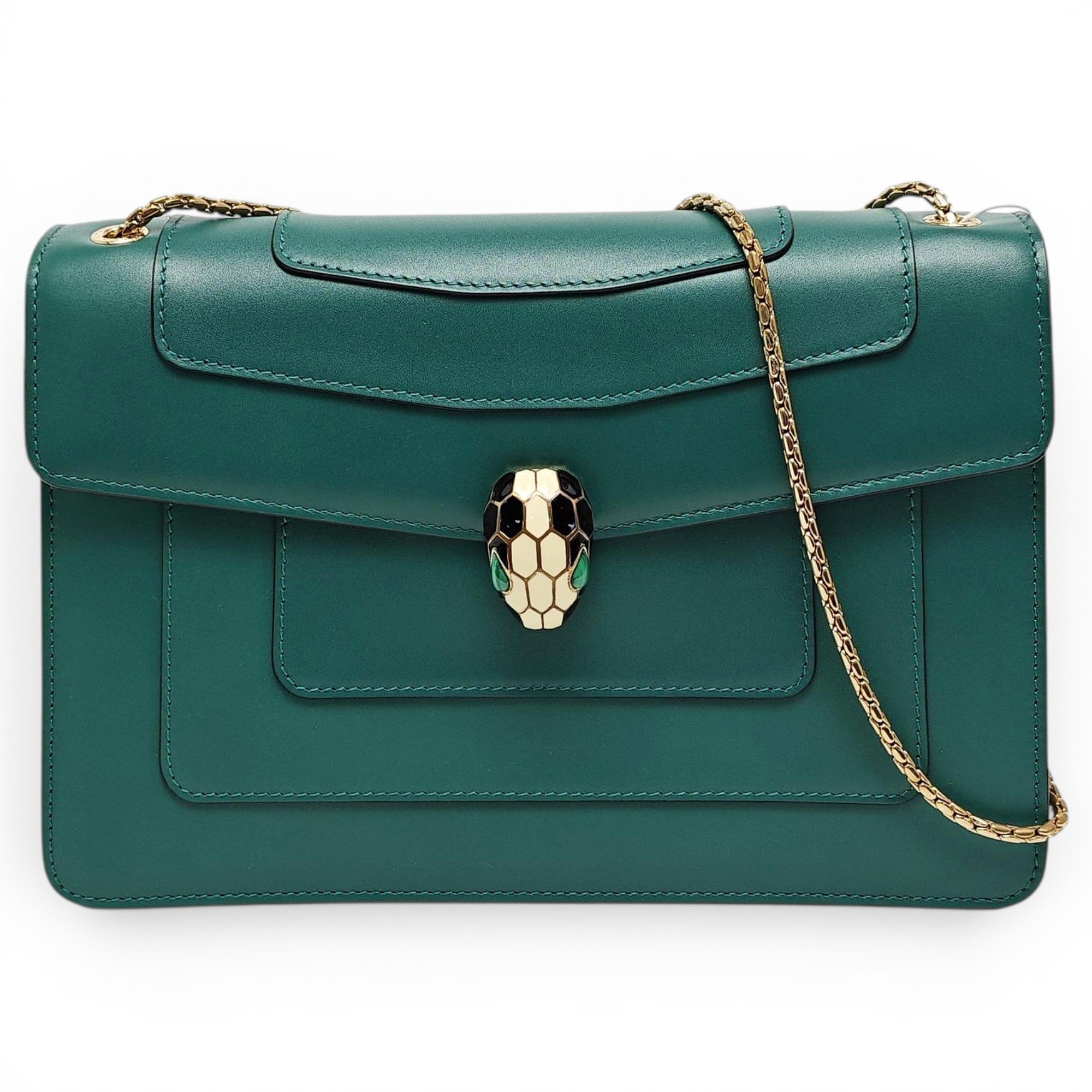 Serpenti leather handbag