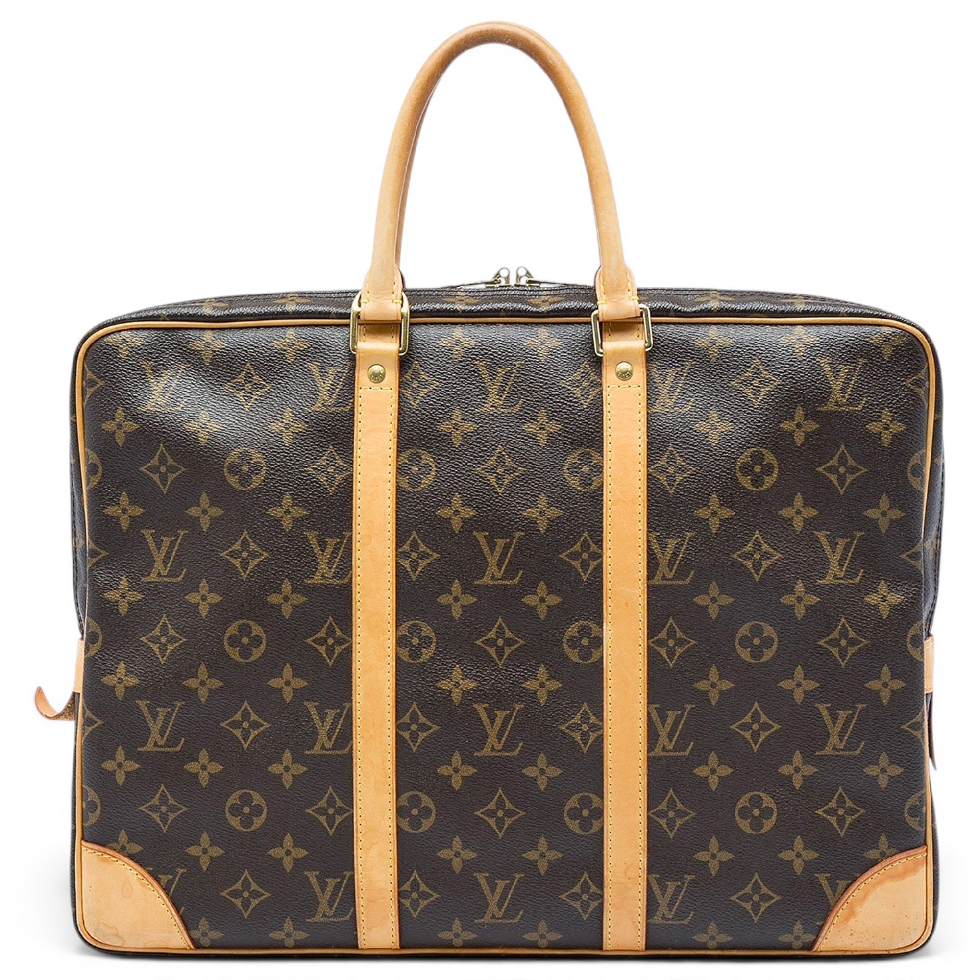 Porte Documents Voyage leather handbag
