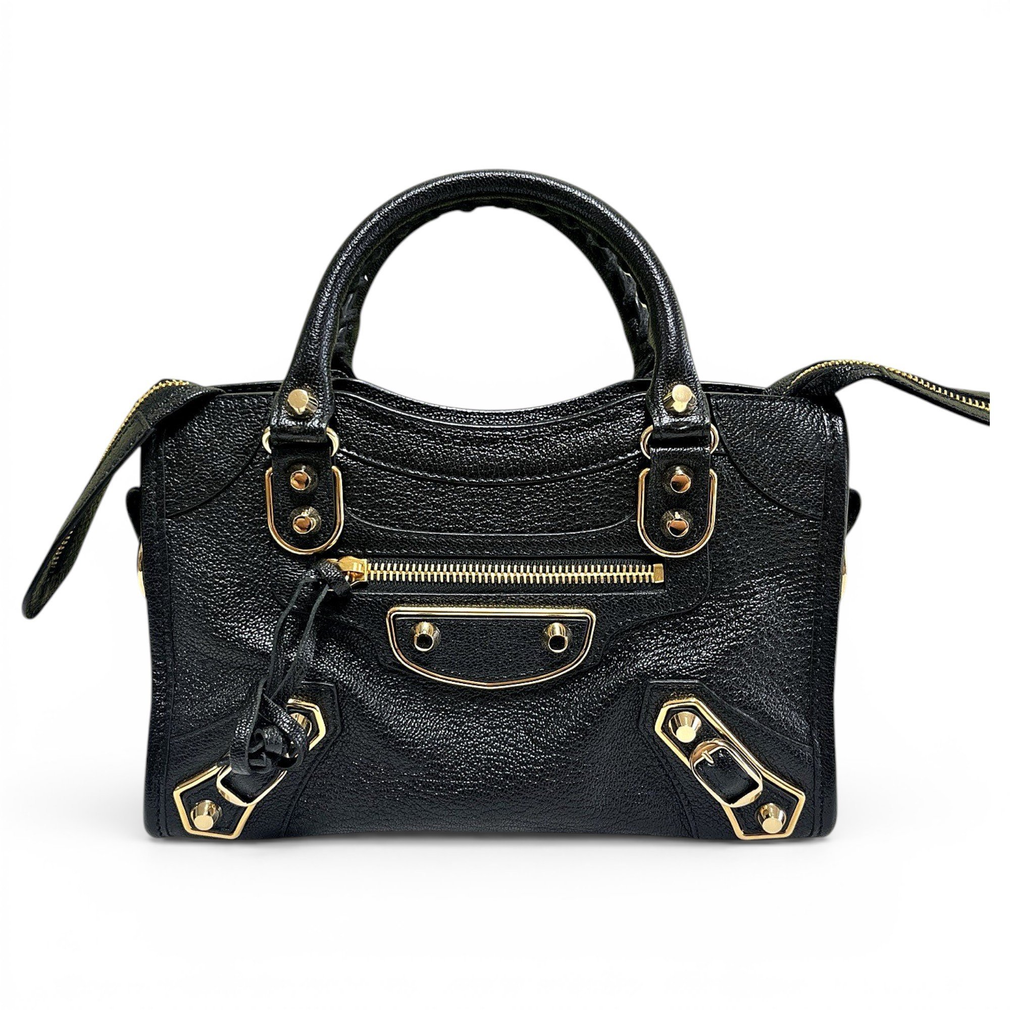 Classic Metalic leather handbag