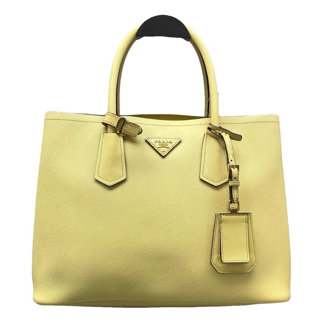 Double leather handbag