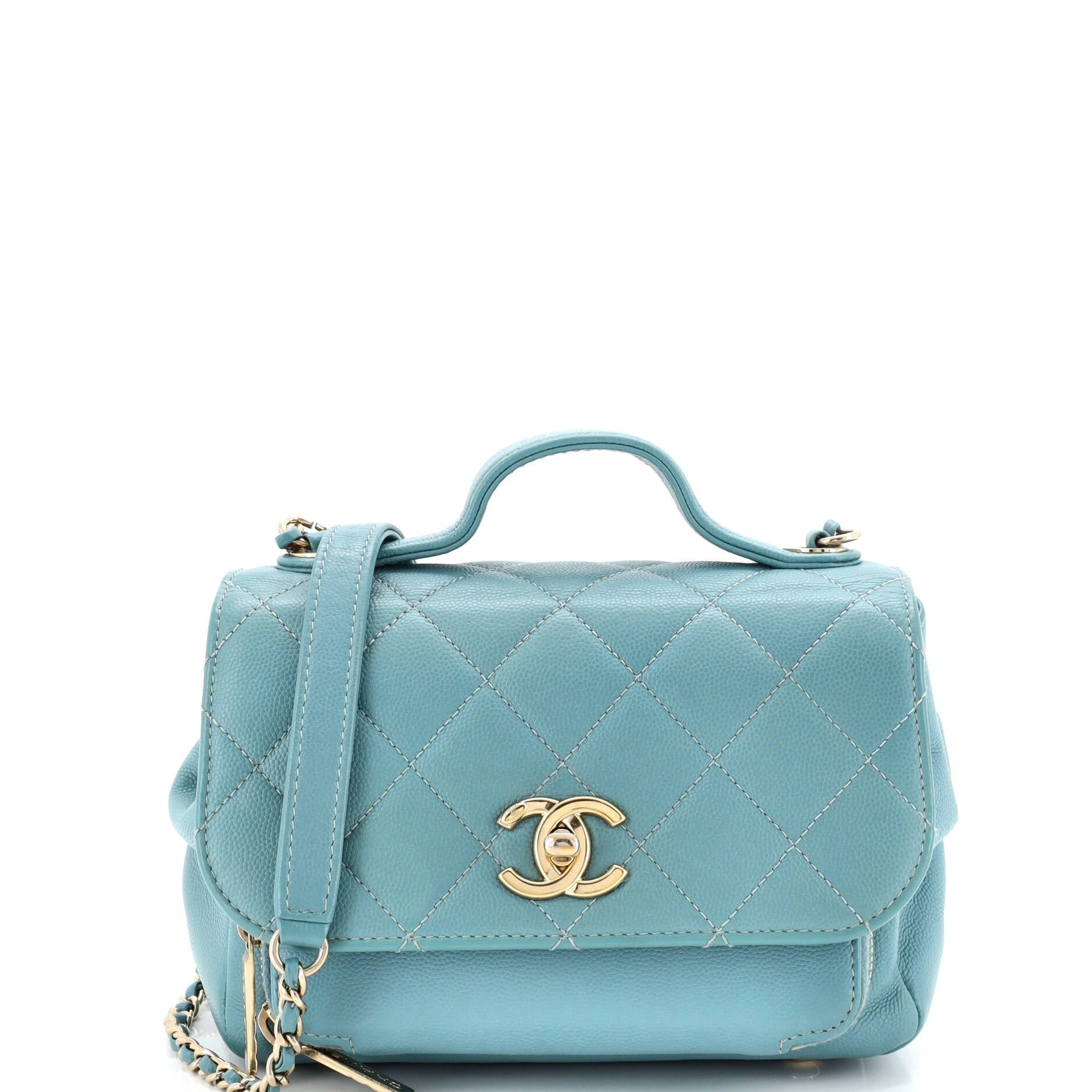 Business Affinity Flap Bag Quilted Caviar Mini