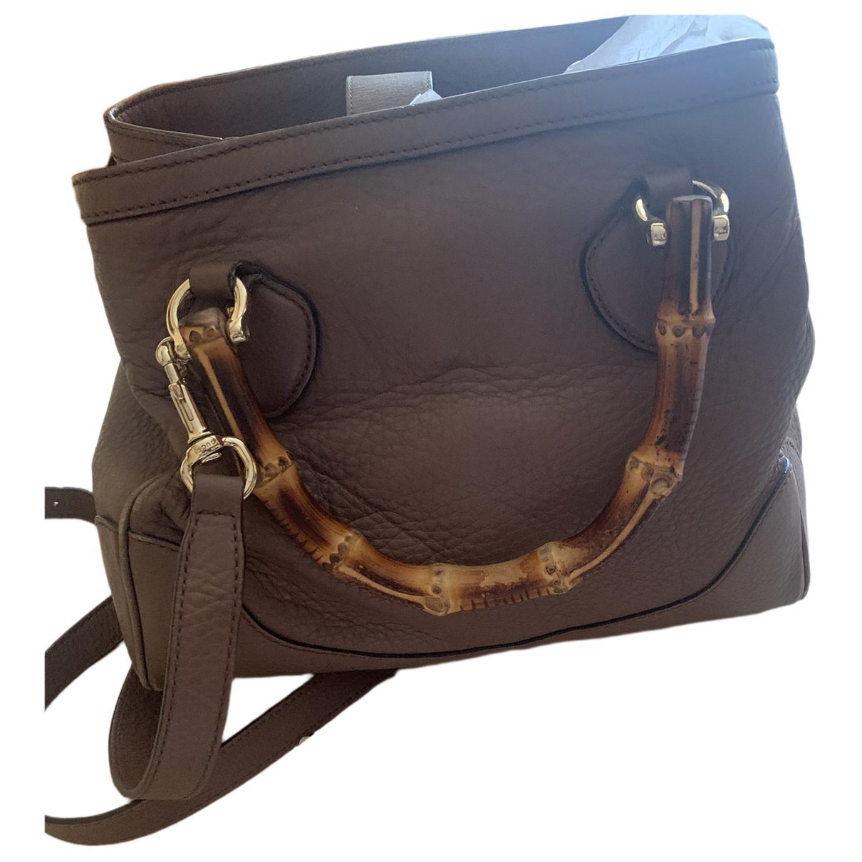 Bamboo leather handbag