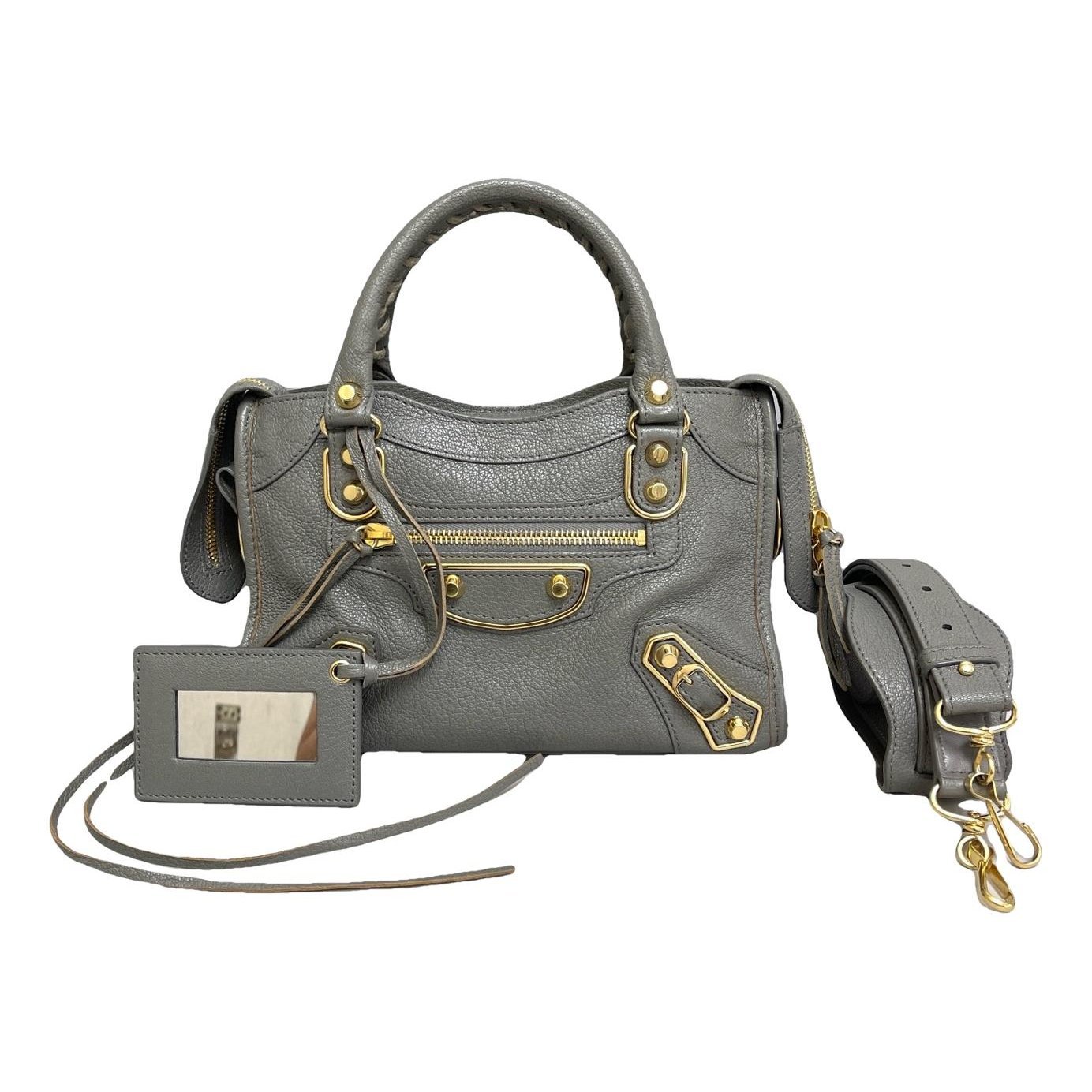 City leather handbag