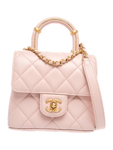 Quilted Mini Crush Top Handle Flap Bag