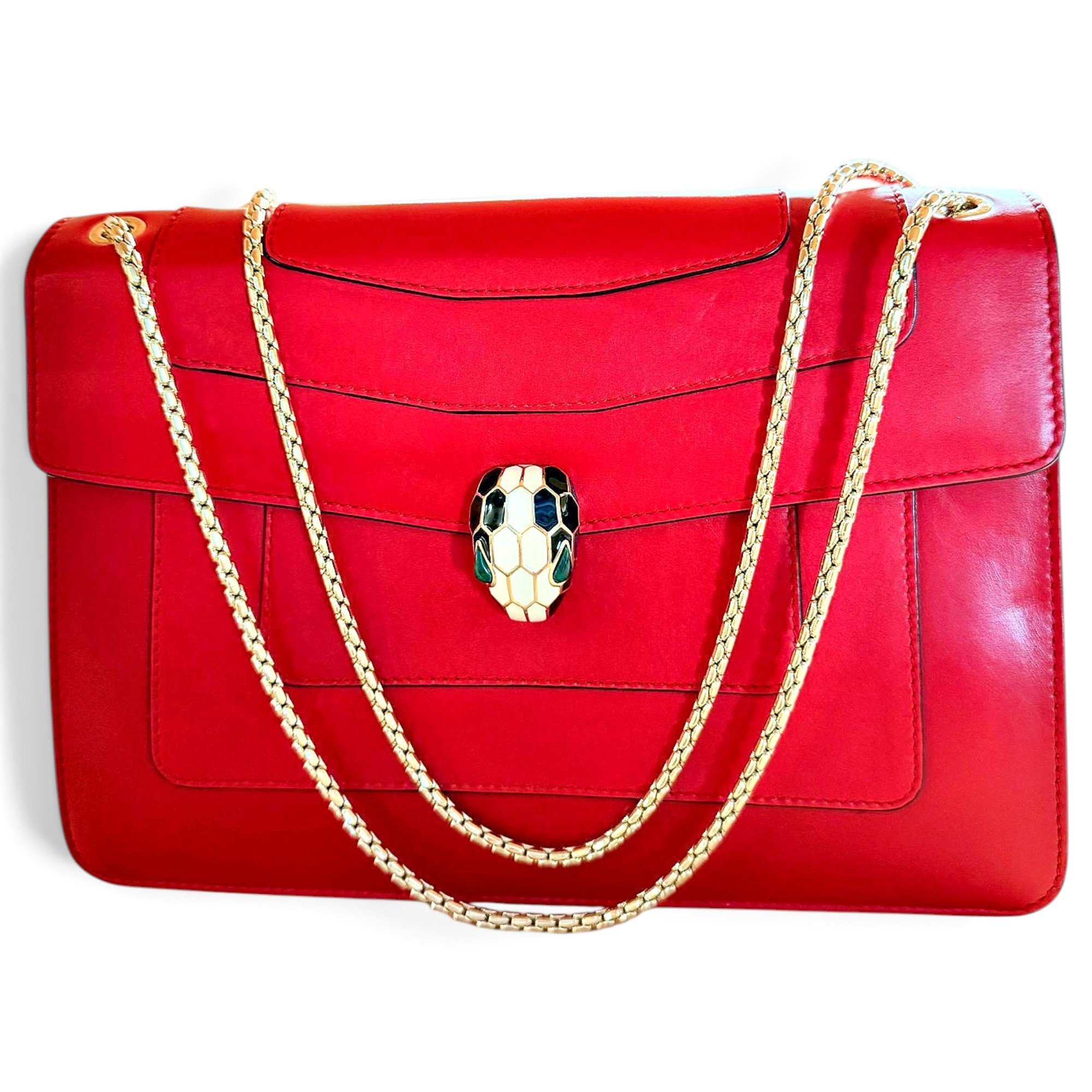 Serpenti leather handbag
