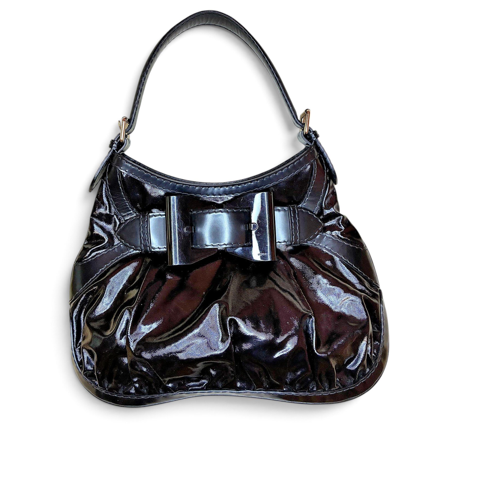 Patent leather handbag