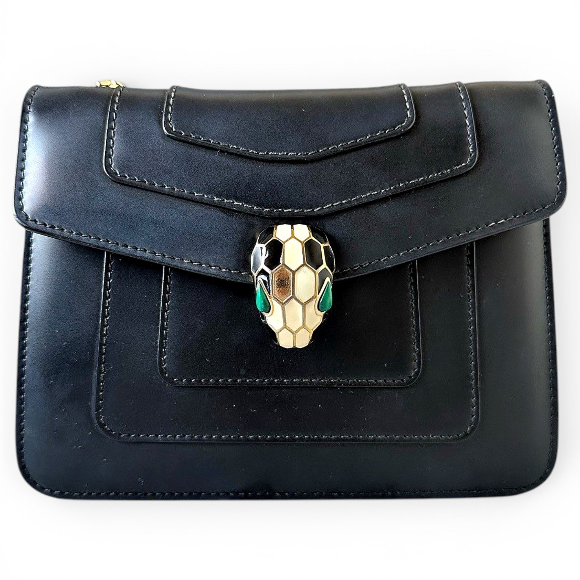 Serpenti leather handbag