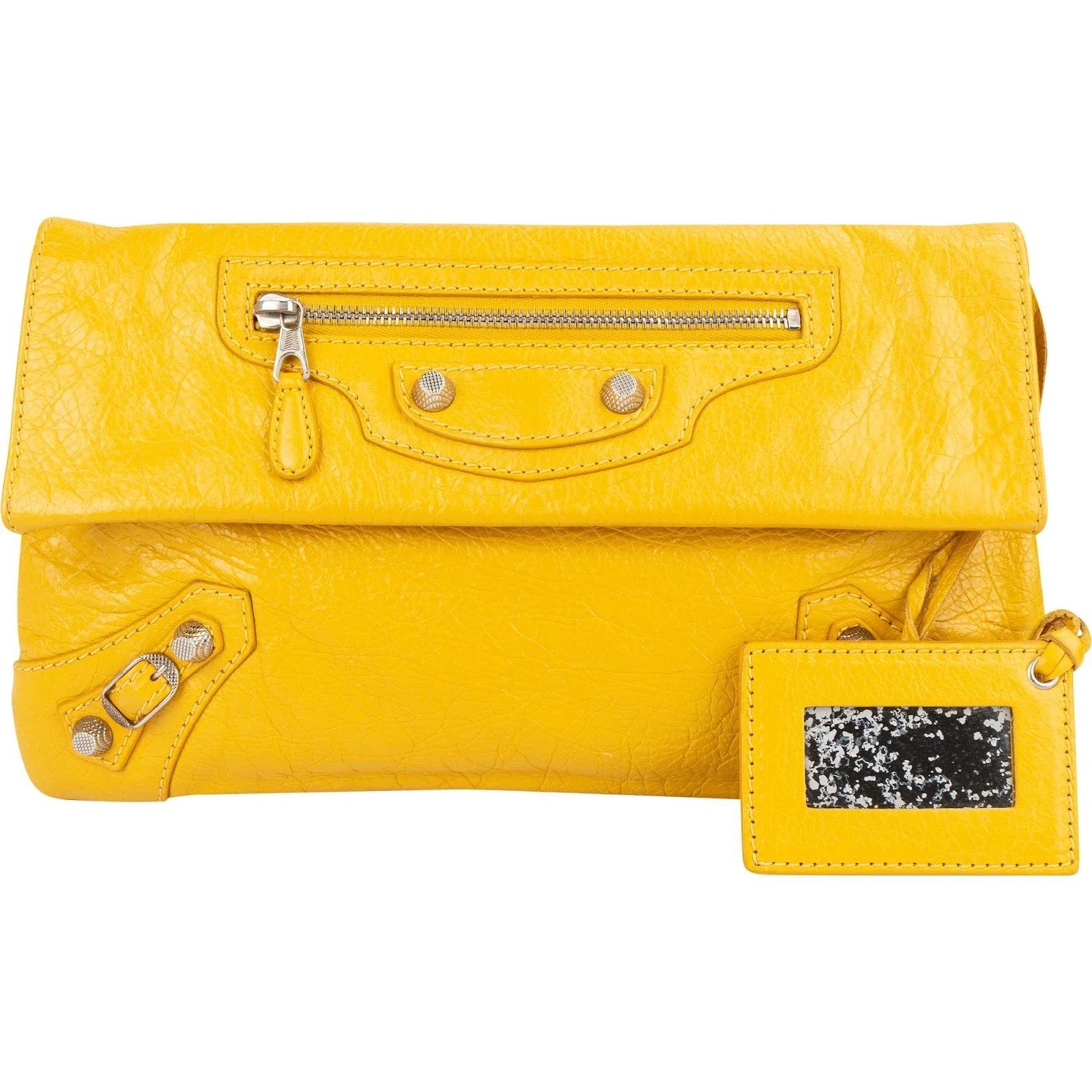 Balenciaga City Clip leather clutch bag