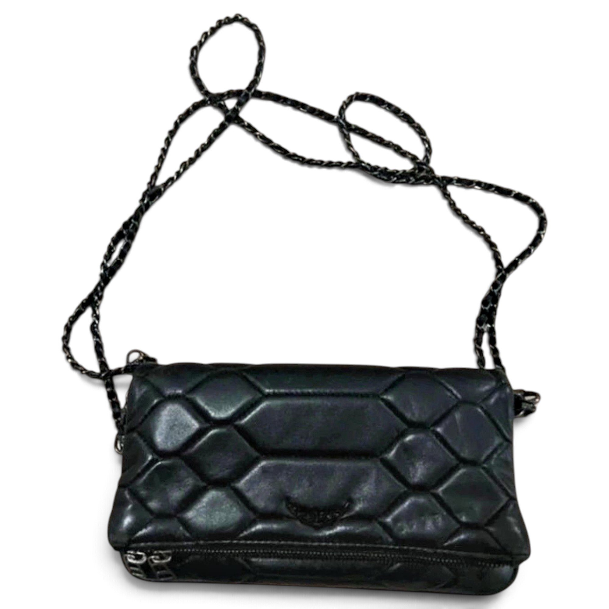 Rock leather crossbody bag