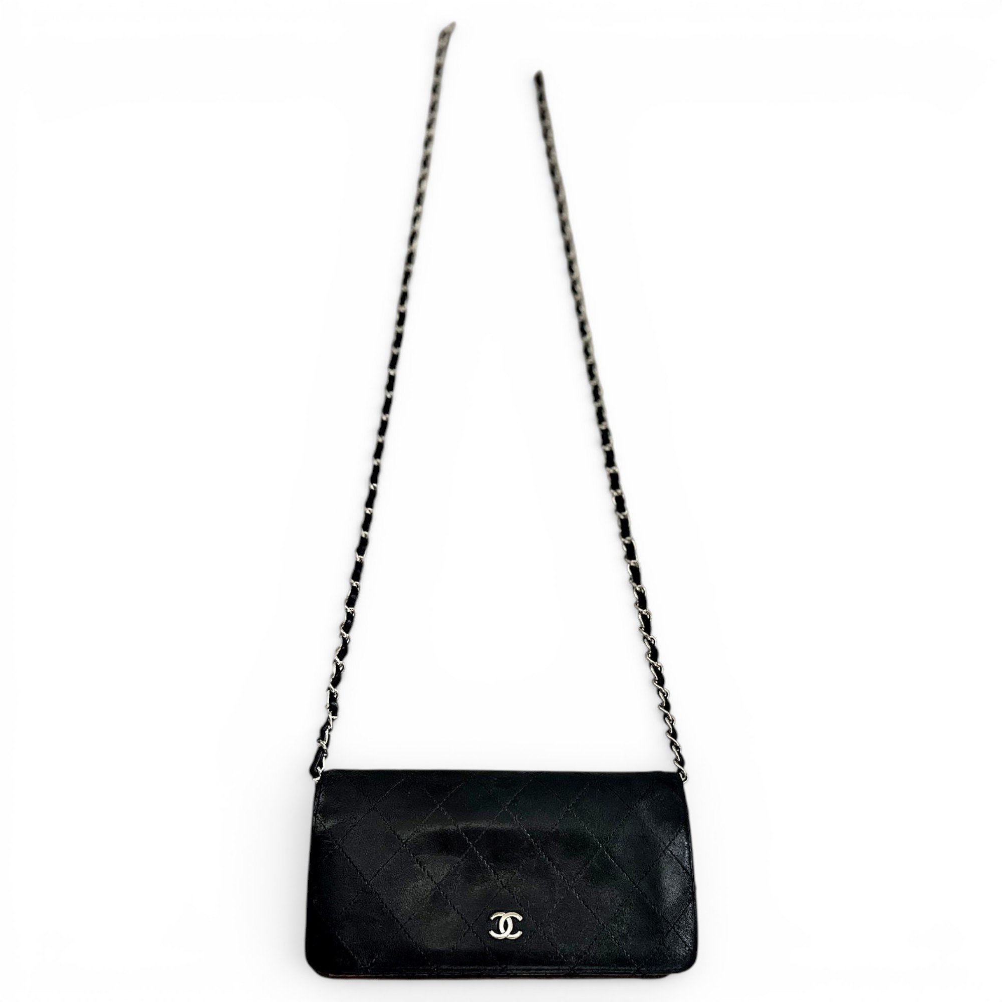 Leather clutch bag