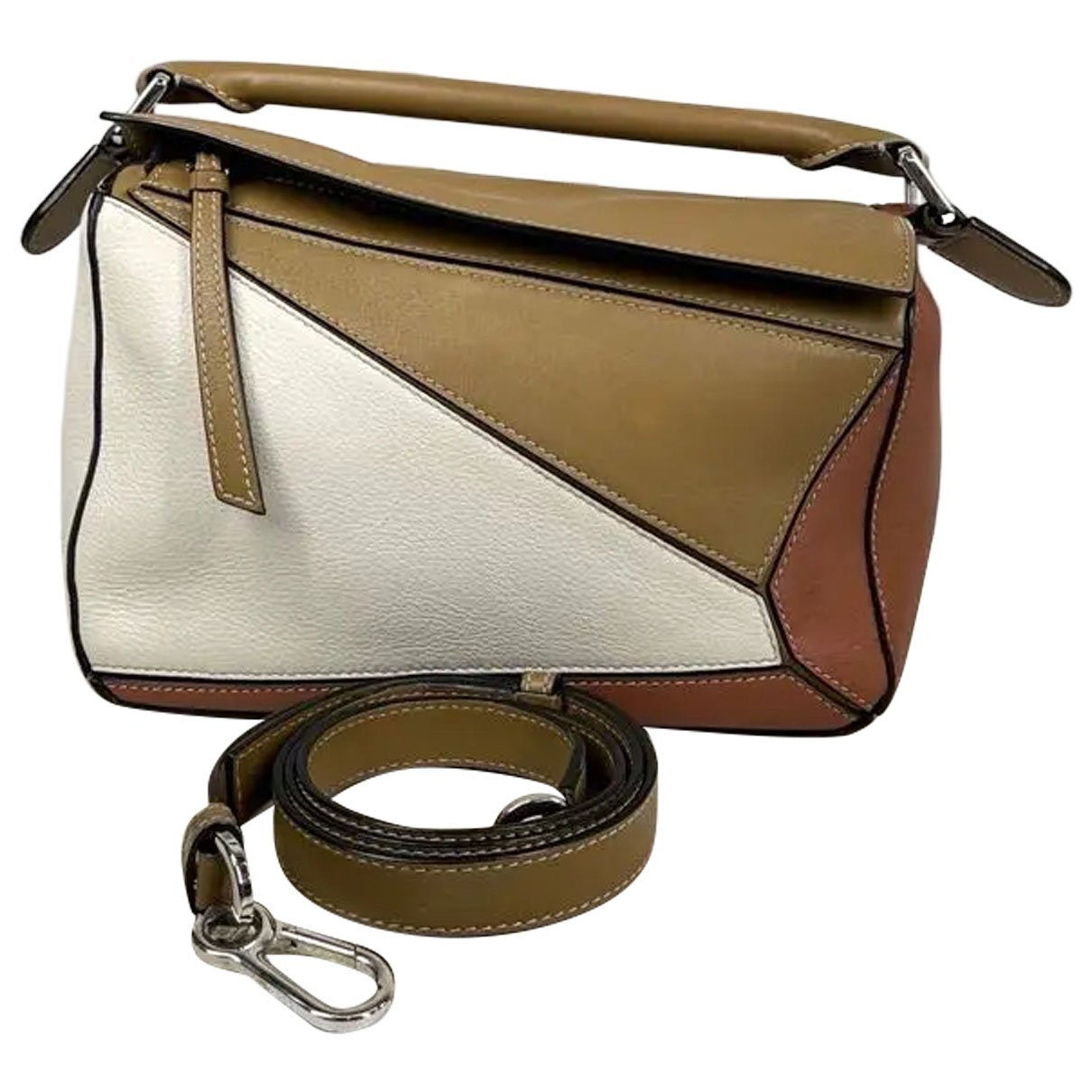 Puzzle leather crossbody bag