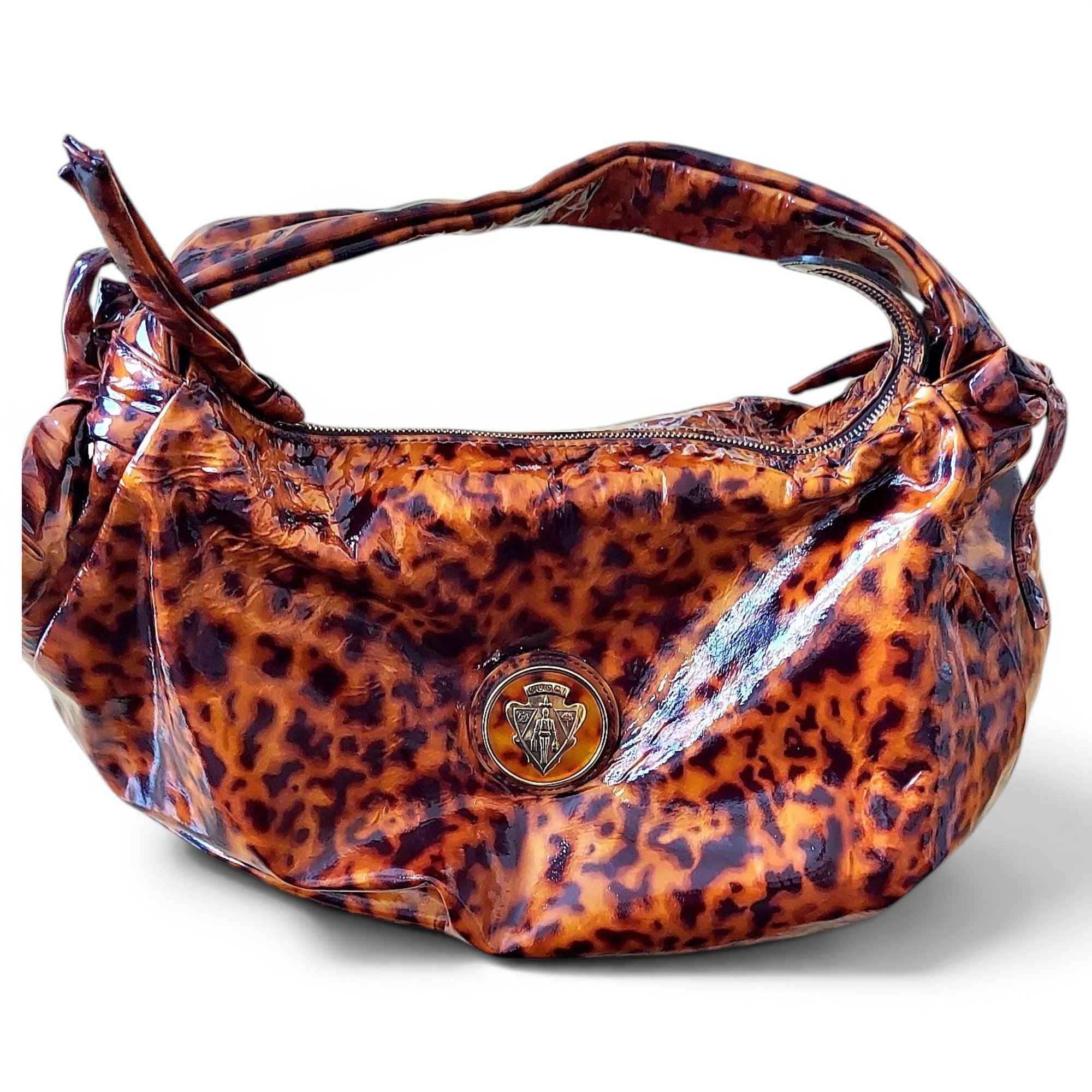 Hobo patent leather handbag