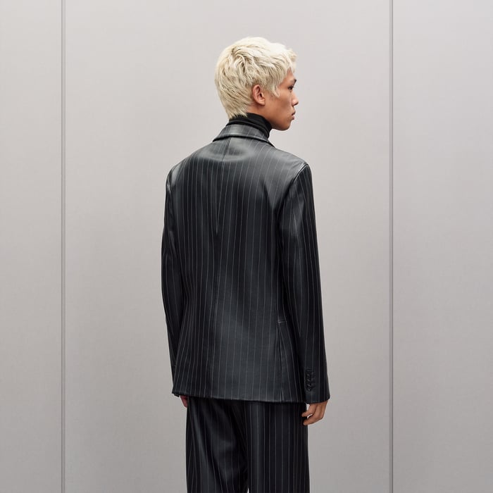 Marine "Pinstripe" Stadium Jacket, Long Model