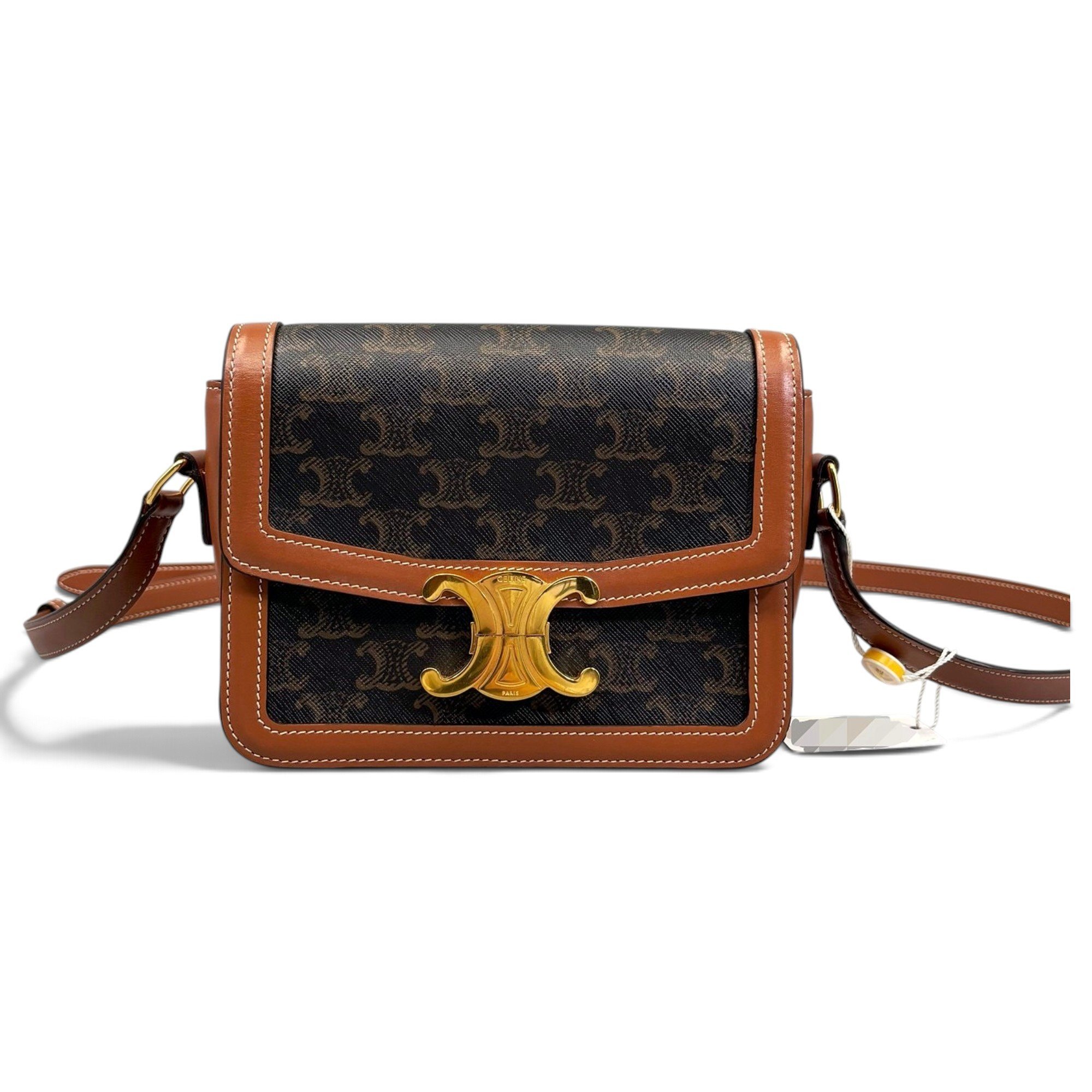 Triomphe leather handbag