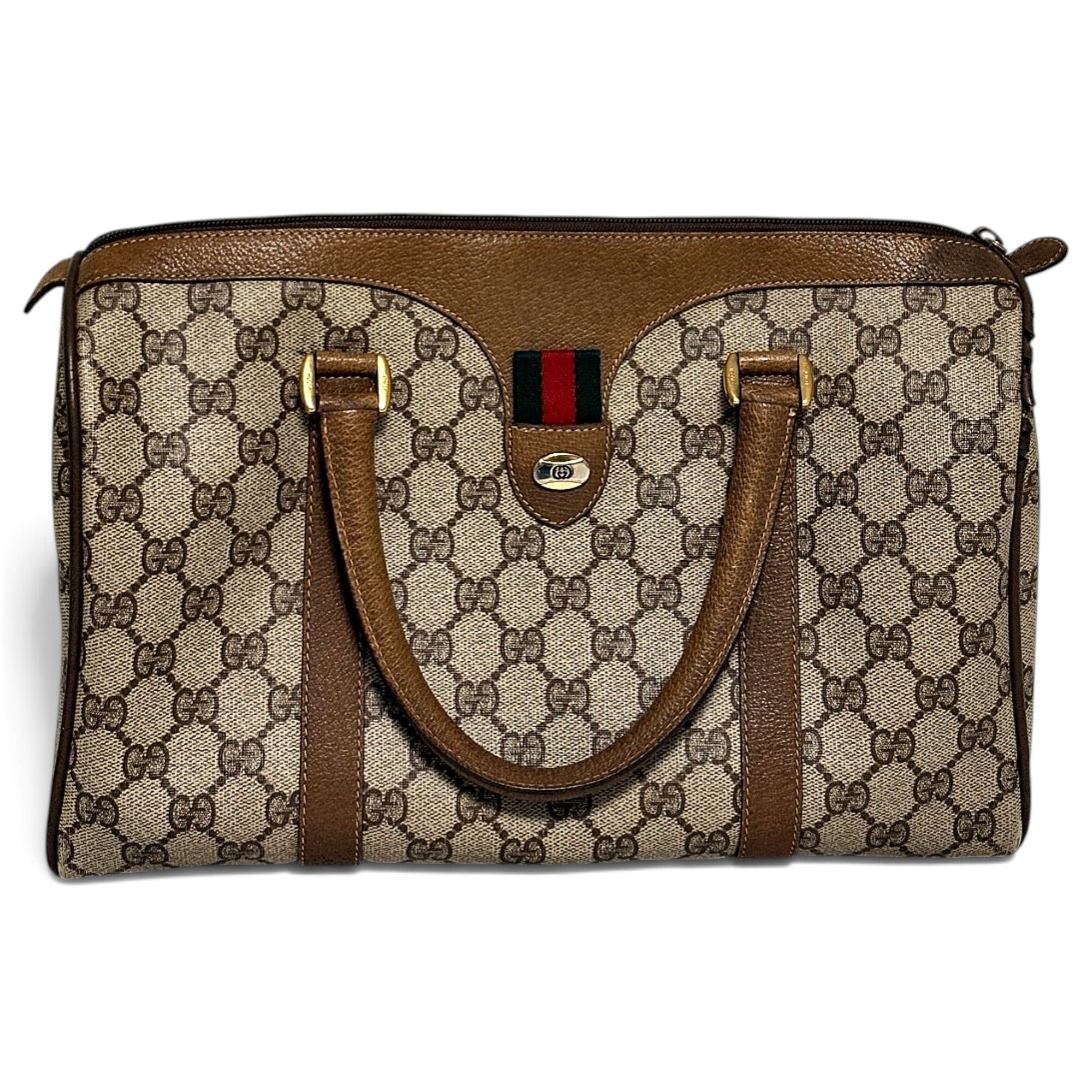 Boston leather handbag