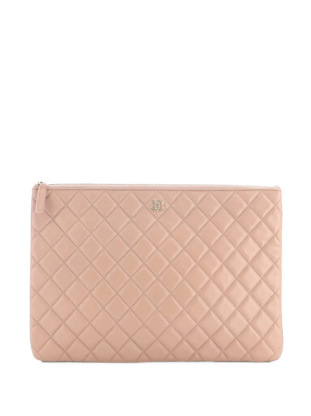 O Case Quilted Lambskin Large clutch bag