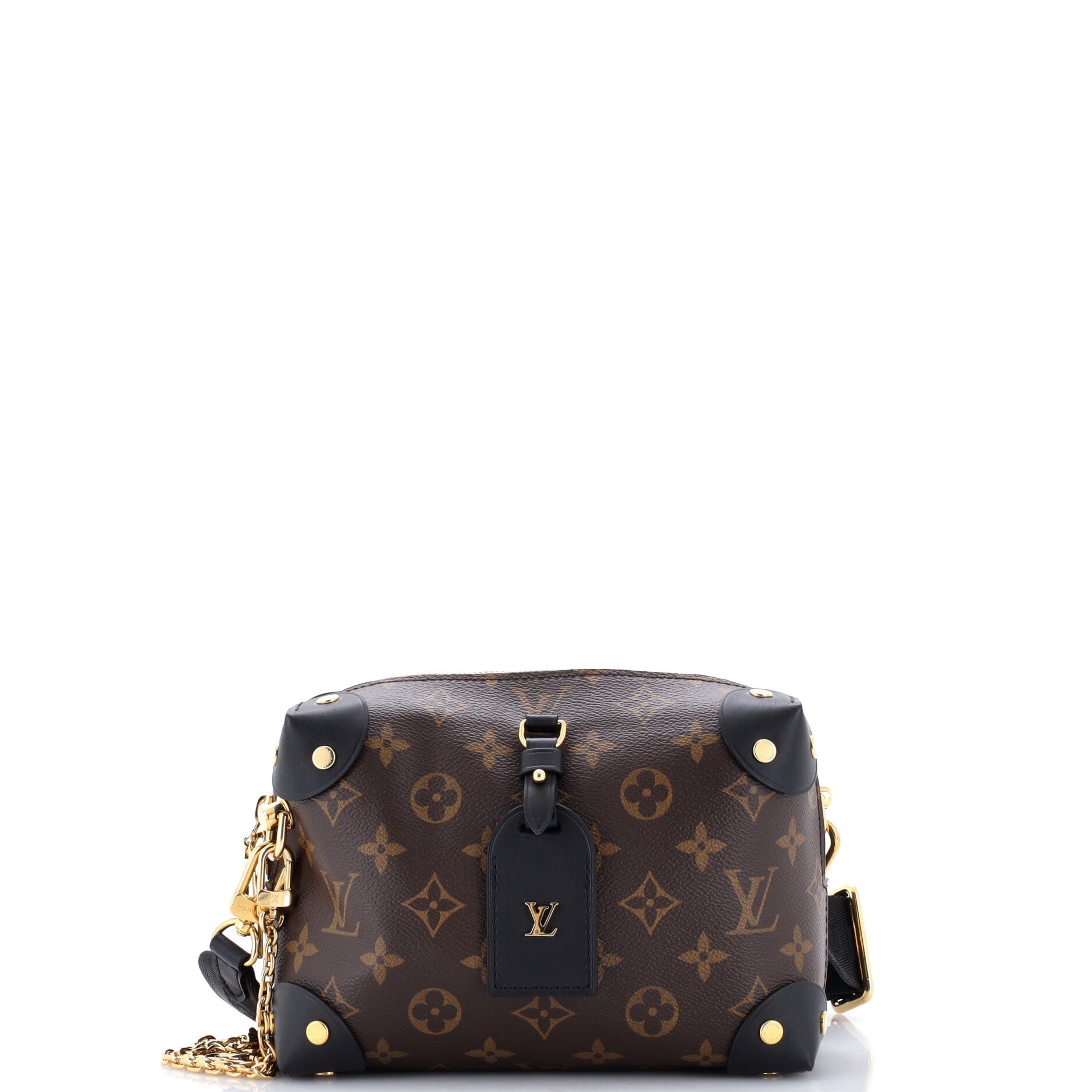 Petite Malle Souple Handbag Monogram Canvas with Leather