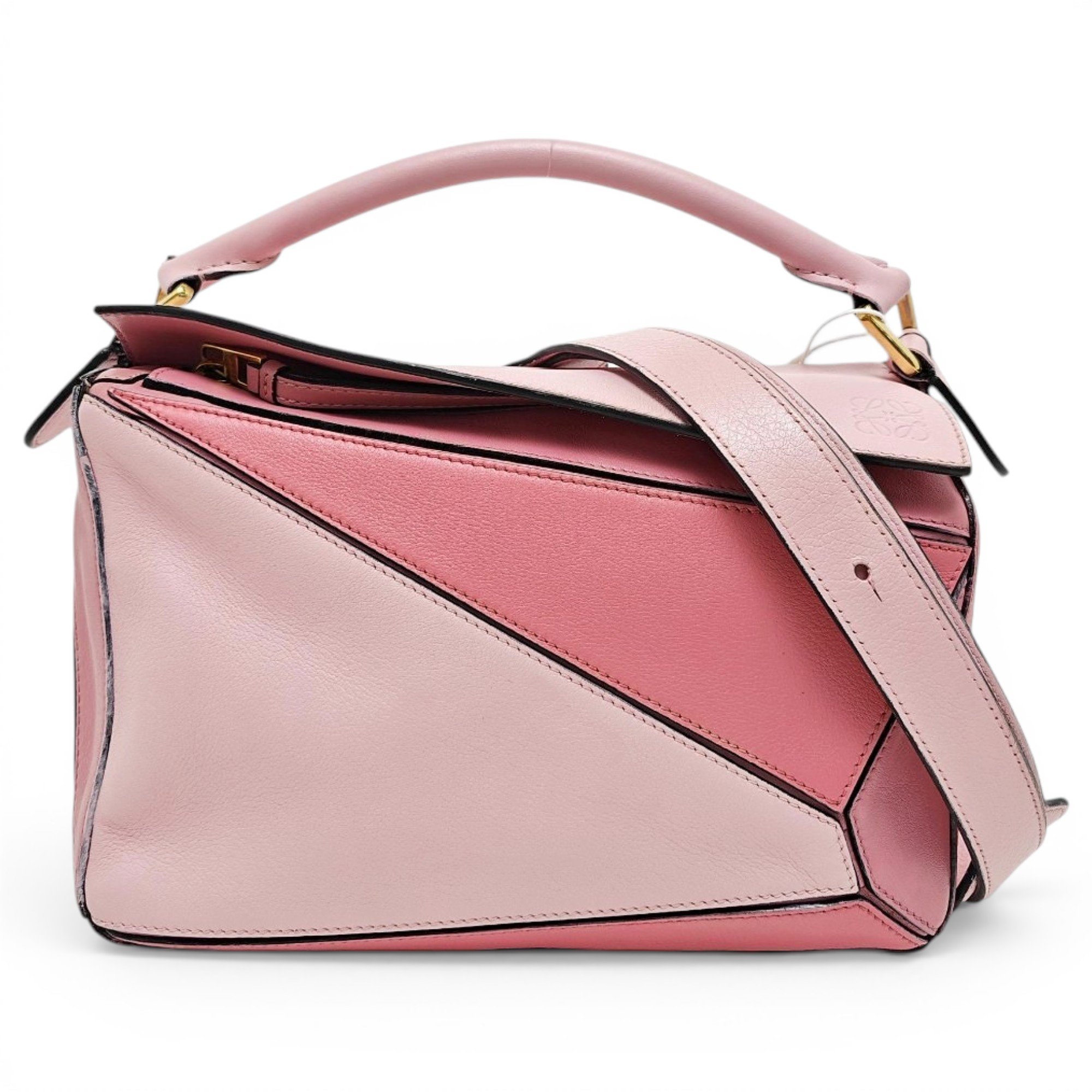 Puzzle leather handbag